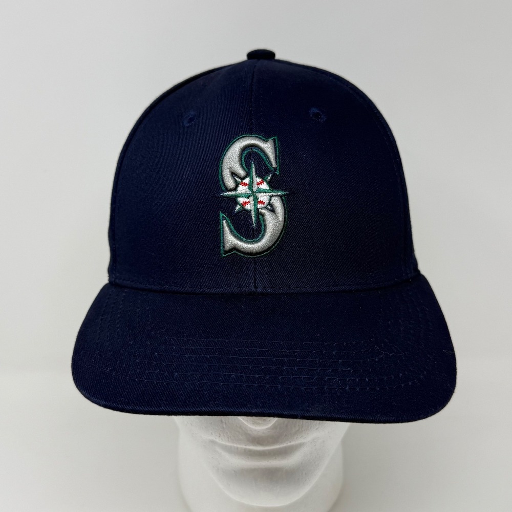 Seattle‎ Mariners Melonwear Navy Blue Snapback Hat Virginia Mason Side Patch MLB